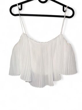 Princess Polly White Cropped Strappy Top Flowy, Women’s Sz US 12
